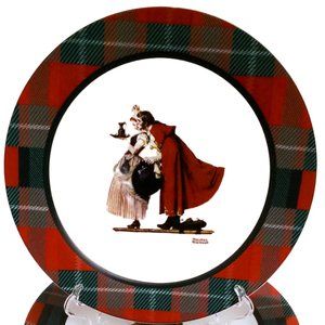 Christmas Dinner Plates, Norman Rockwell, Farmhouse Kitchen, Home Decor Plates